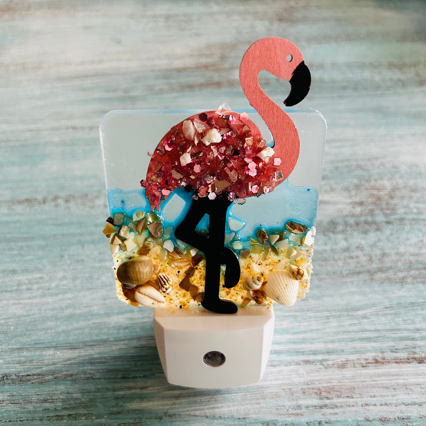 Flamingo Coastal Handcrafted Night-Light