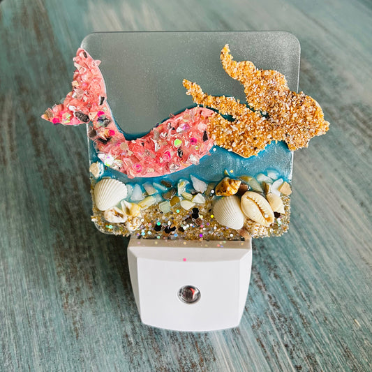 Mermaid Coastal Handcrafted Night-Light